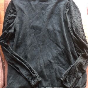Anne Klein Black Knit Sweater Top